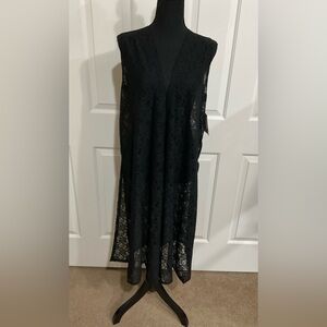 LuLaRoe M Black Lace Joy Duster
